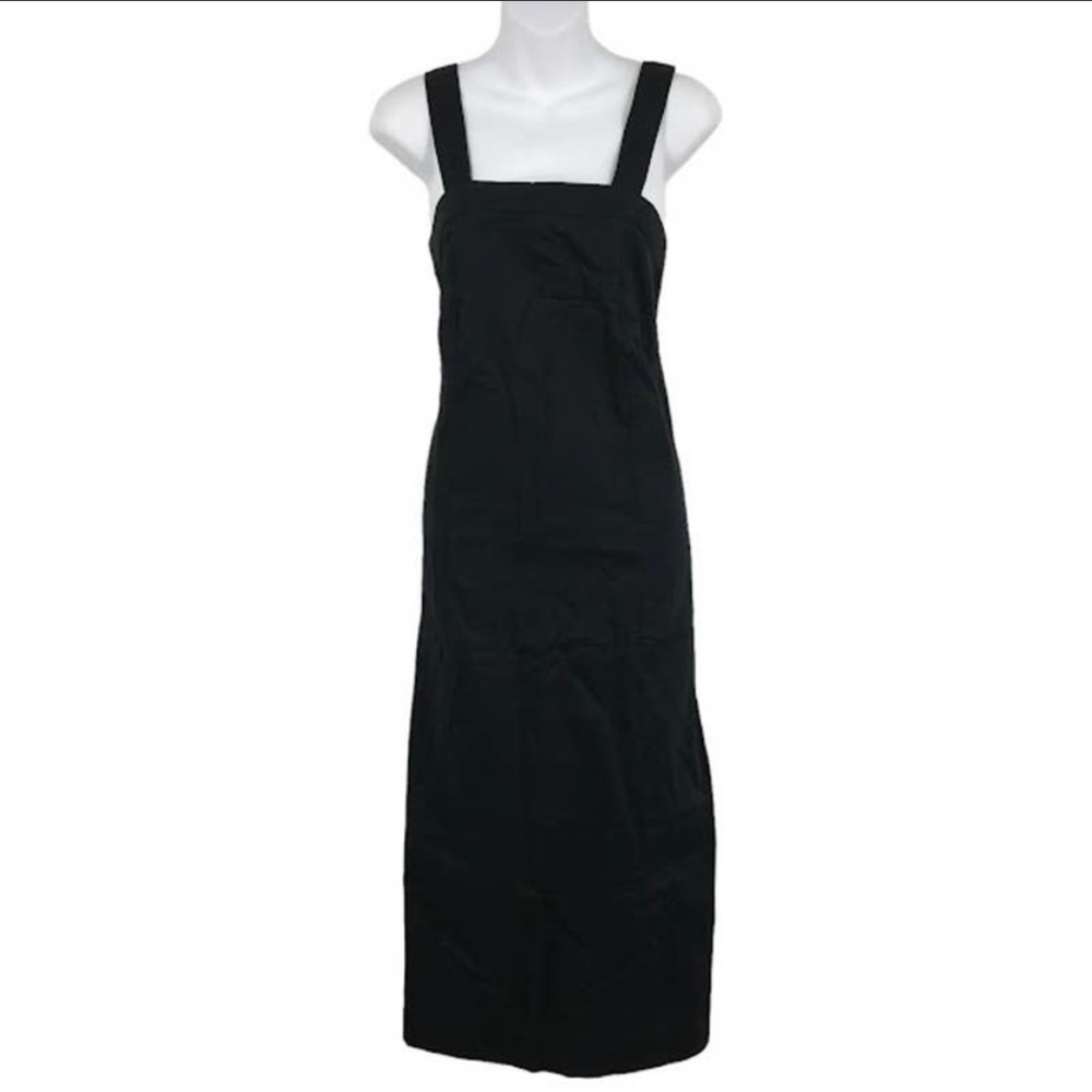 Rare Vintage Linen Square Neck Slip Dress - Picture 2 of 7